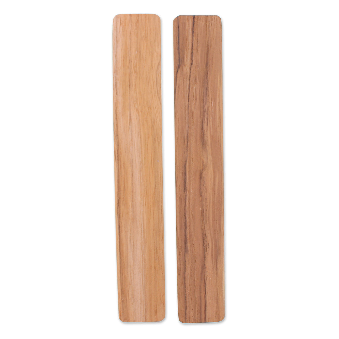 Whimsical Elephant-Themed 2-Piece Painted Wood Bookmark Set - Reading Trunks