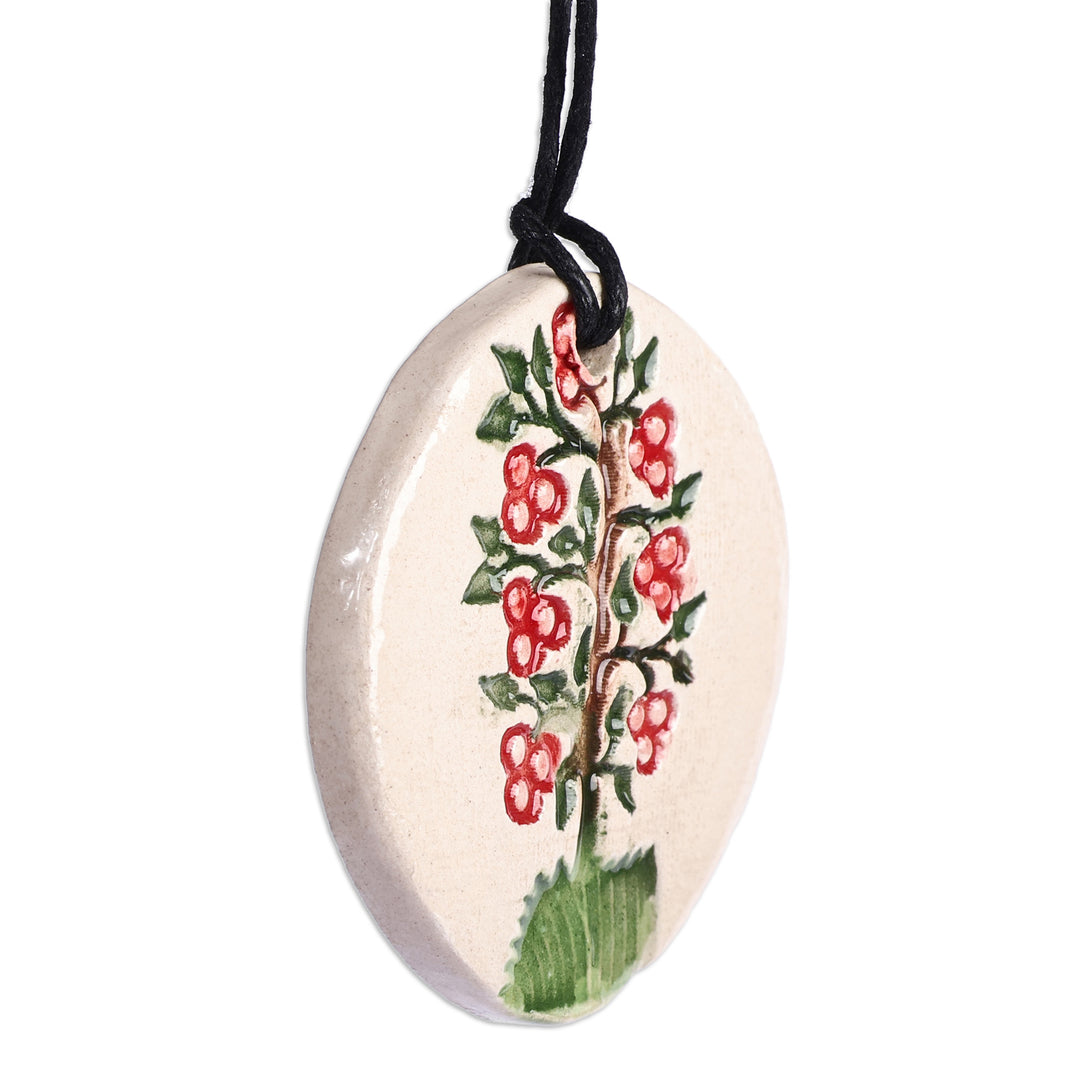 Hand-Painted Classic Tree of Life Ceramic Pendant Necklace - Evergreen Life