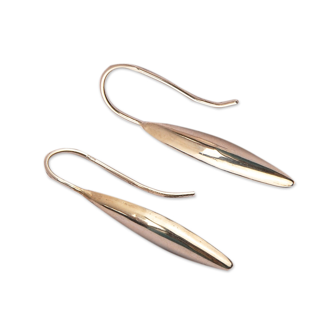 Polished Tulip-Inspired Sterling Silver Drop Earrings - Tulip Ideas