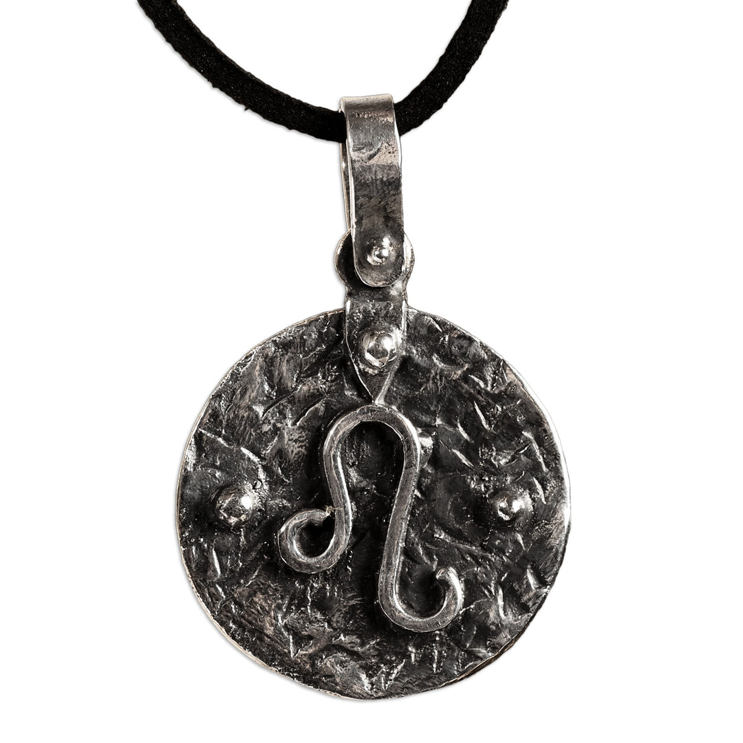 Sterling Silver Leo Pendant Necklace with Adjustable Cord - Lively Leo
