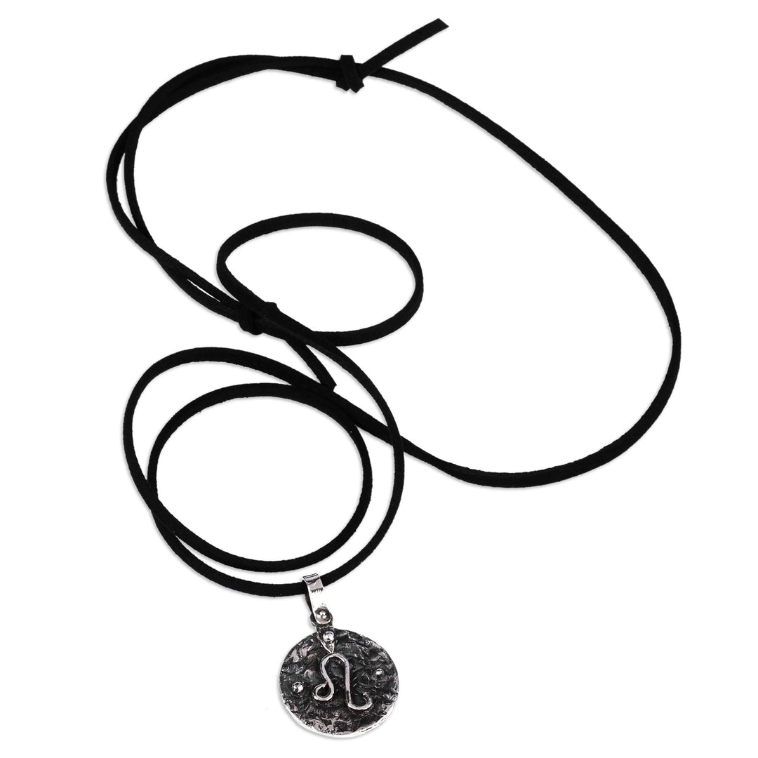 Sterling Silver Leo Pendant Necklace with Adjustable Cord - Lively Leo