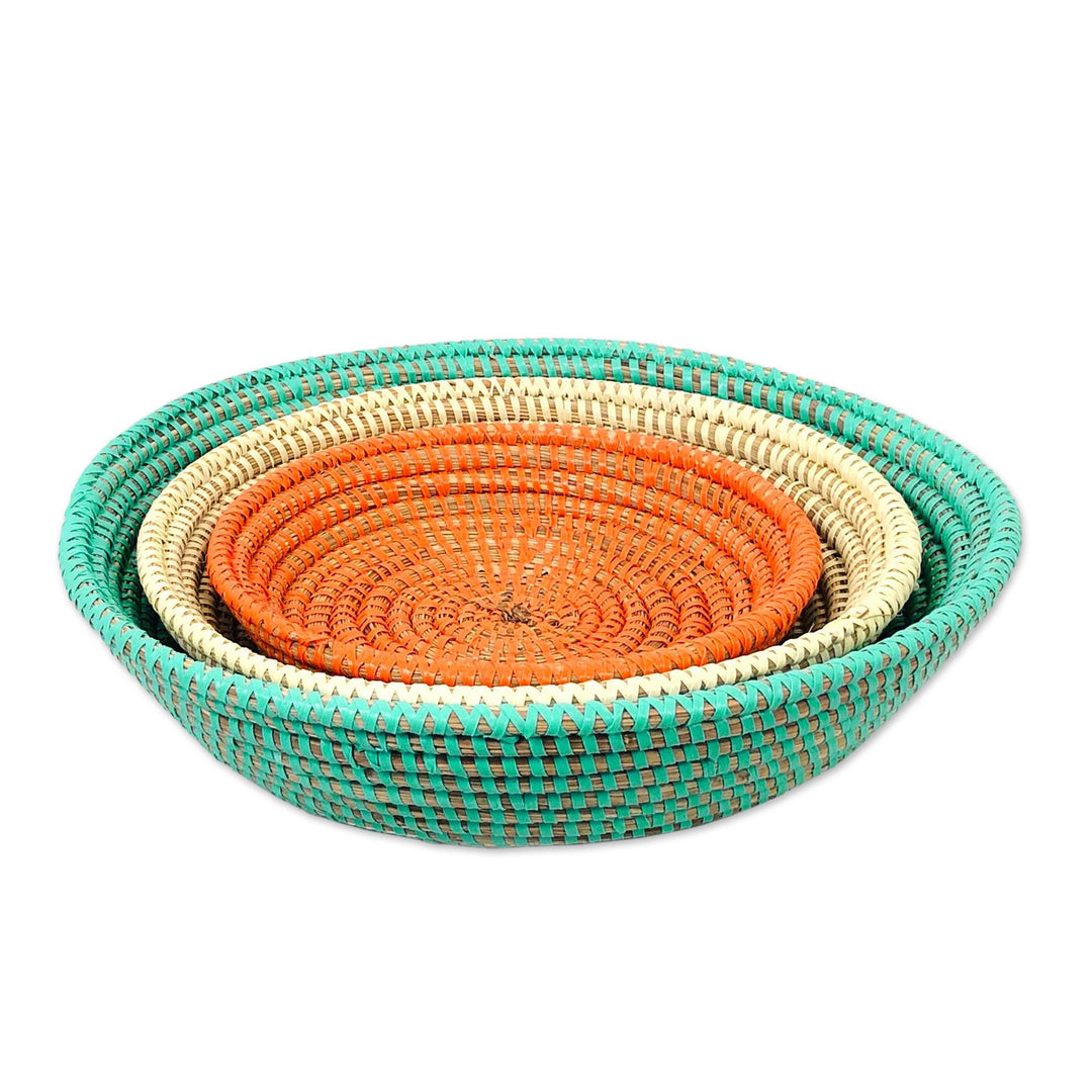 Hand Woven Senegalese Baskets (Set of 3) - Sunny Savanna