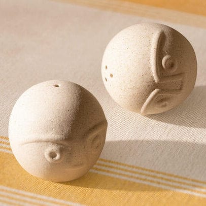 Ceramic Salt and Pepper Shakers from India - Mr. and Mrs.