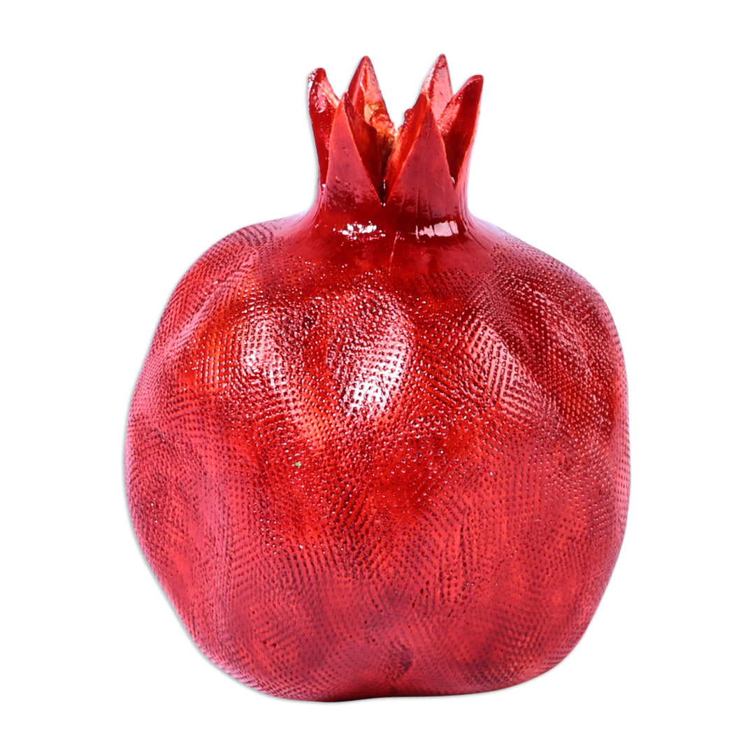 Hand-Painted Red Linden Tree Wood Figurine (Small) - Passion Message