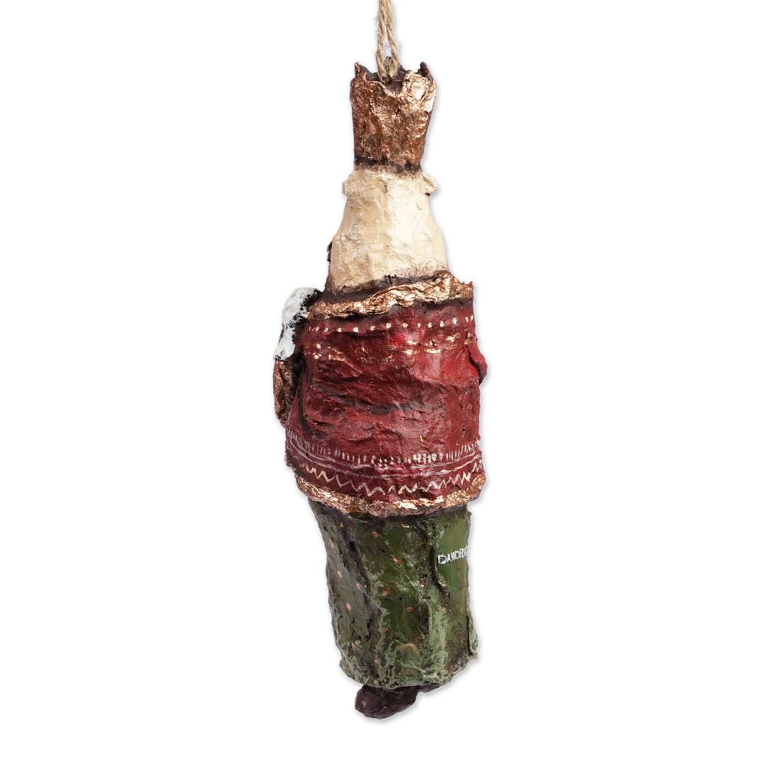 Hand-Painted Papier Mache Wise Man Ornament from Armenia - A Wise Man