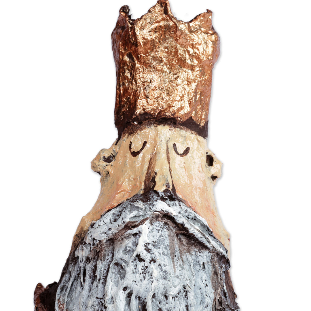 Hand-Painted Papier Mache Wise Man Ornament from Armenia - A Wise Man