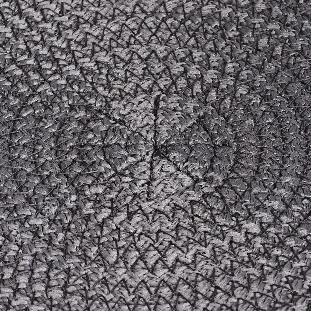 Grey Cotton Rope Catchall with Wood Beads and Leather Accent - Trendy Essentials