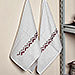 Arrow-Themed Burgundy and Beige Cotton Tea Towels (Pair) - Burgundy Saga