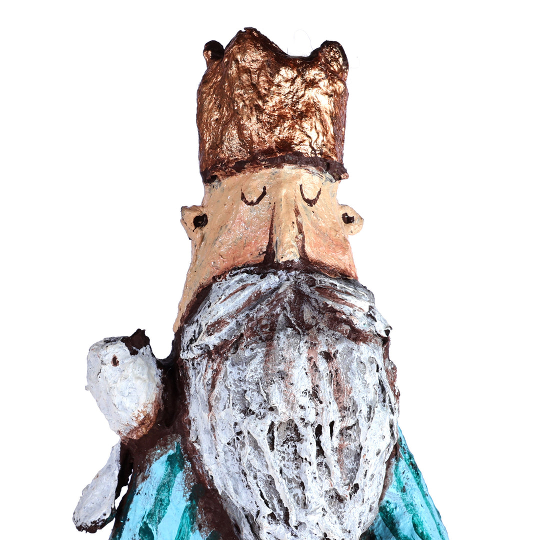 Hand-Painted Papier Mache Wise King Ornament from Armenia - A Wise King