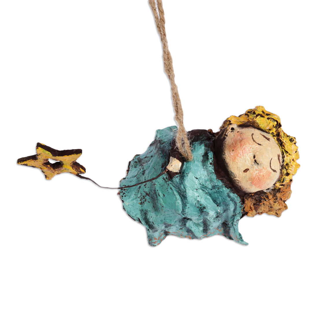 Hand-Painted Papier Mache Baby Jesus Ornament from Armenia - Baby Jesus