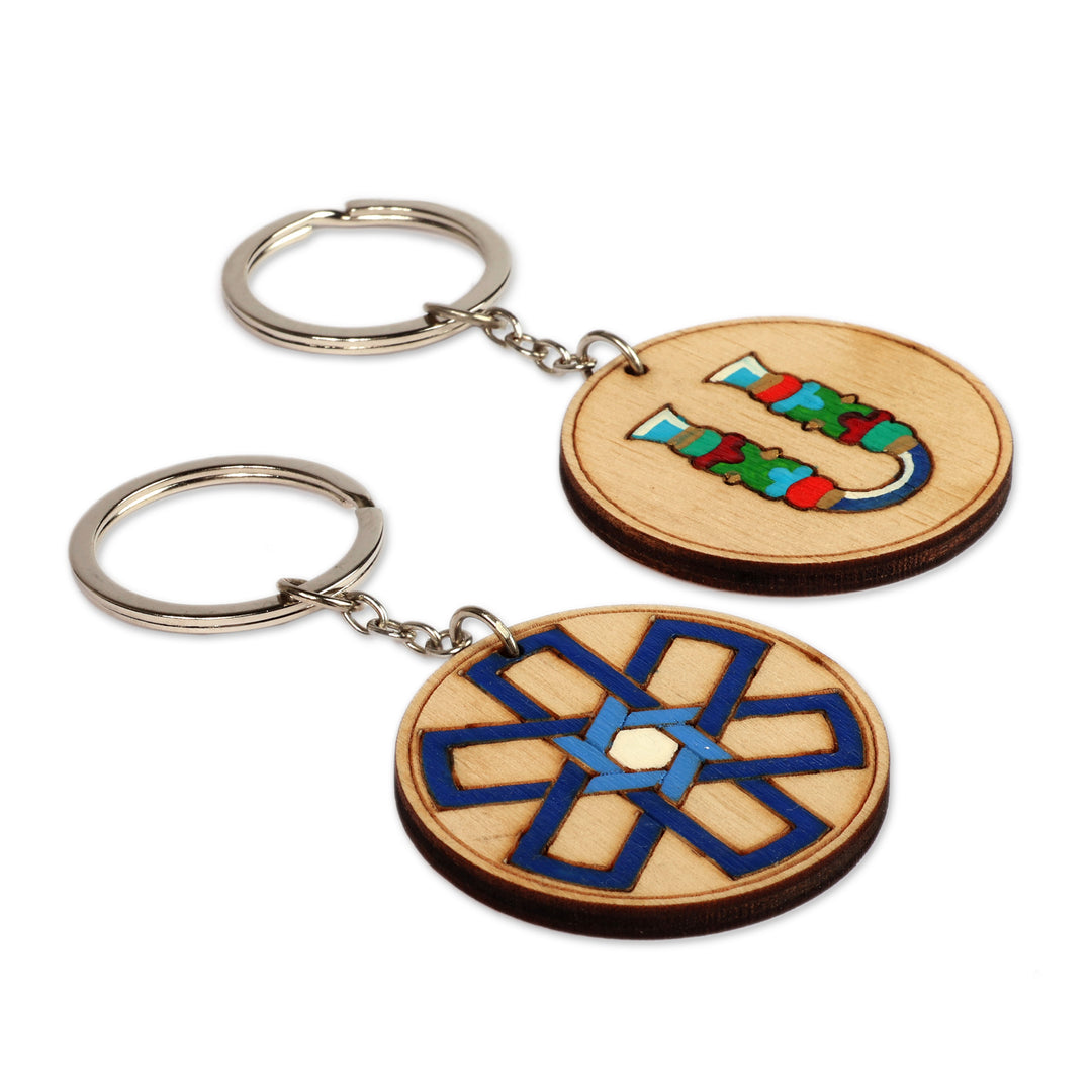 Traditional Sigil and Armenian Letter S 2-Piece Keychain Set - Ancient S