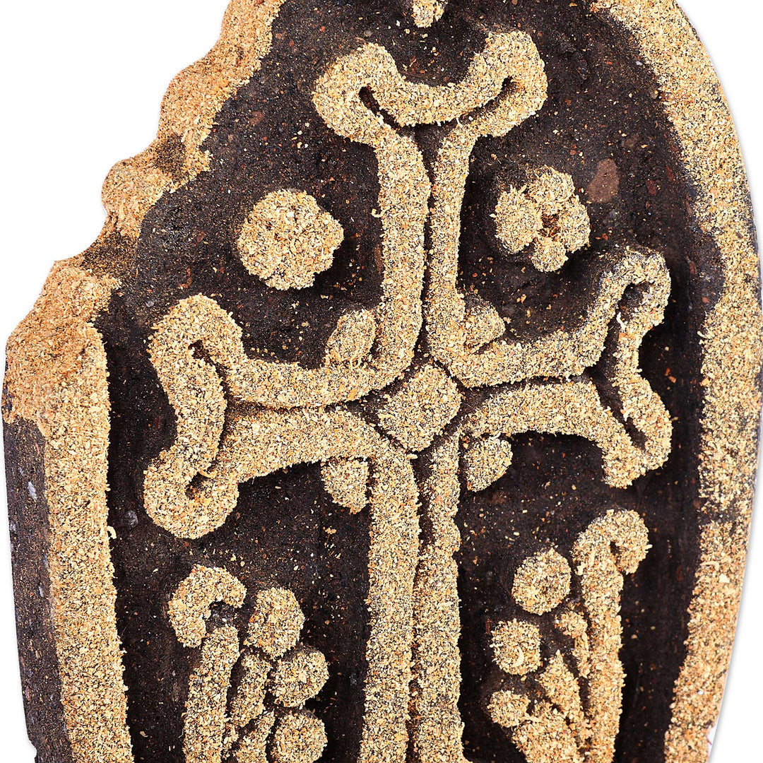Handmade Antique Tuff Stone Khachkar Stela Sculpture (Small) - Echmiadzin Memory