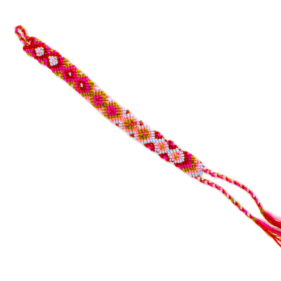 Geometric Textured Hand-Loomed Cotton Friendship Bracelet - Best Friends