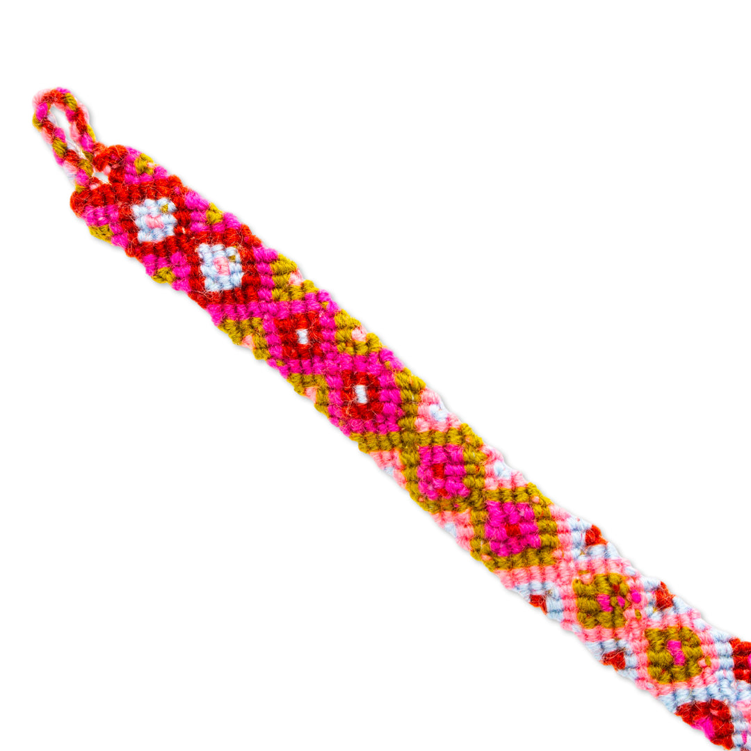 Geometric Textured Hand-Loomed Cotton Friendship Bracelet - Best Friends
