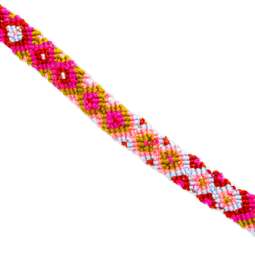 Geometric Textured Hand-Loomed Cotton Friendship Bracelet - Best Friends