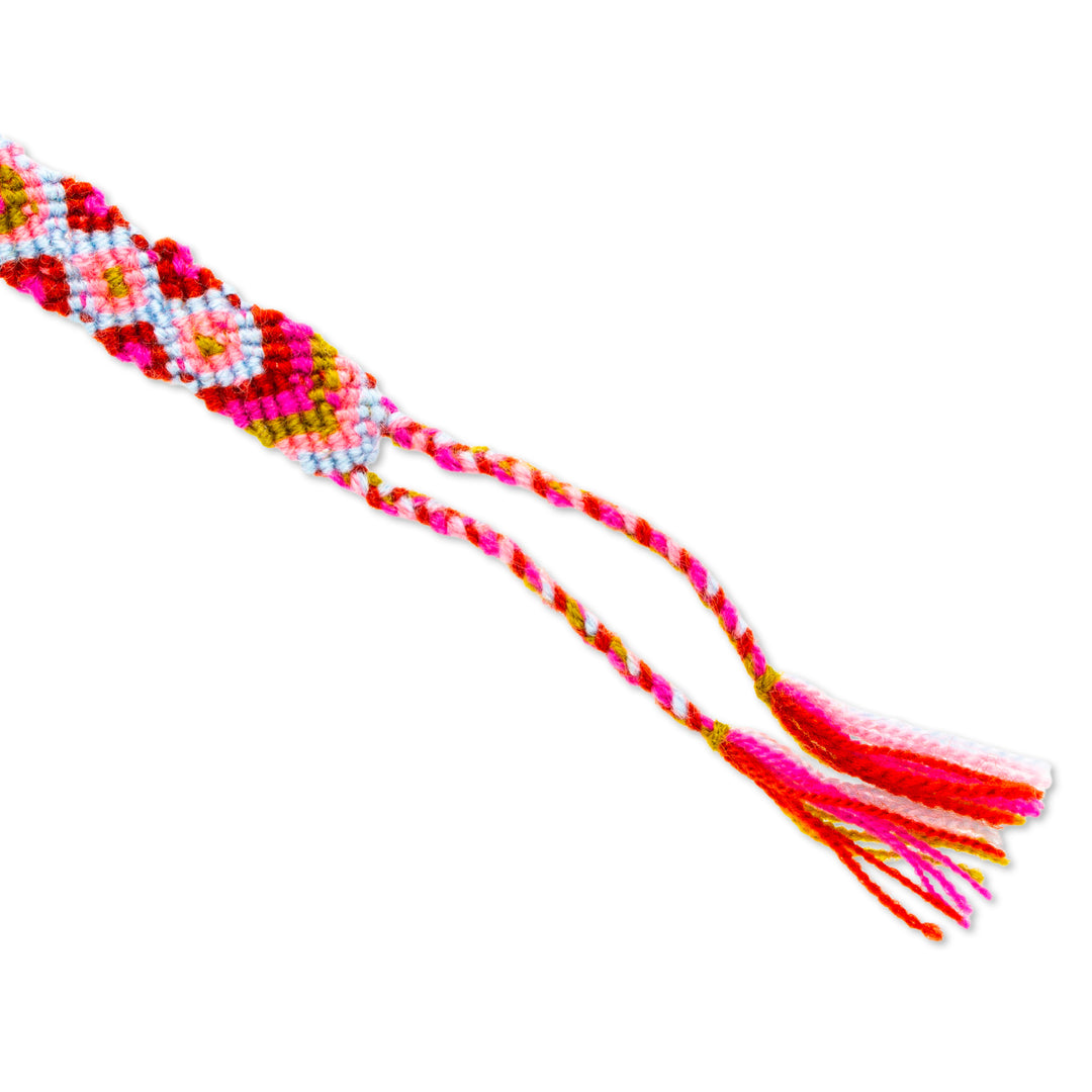 Geometric Textured Hand-Loomed Cotton Friendship Bracelet - Best Friends