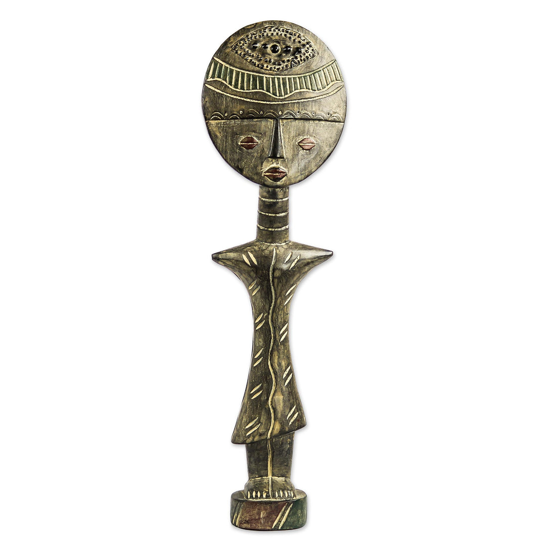 Fertility Doll Sculpture Hand Carved in Africa - A Special Woman