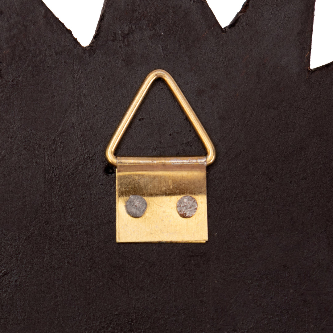 Sun-Shaped Antiqued Bronze-Gilded Mirrored Wood Wall Accent - Resplendent Sun
