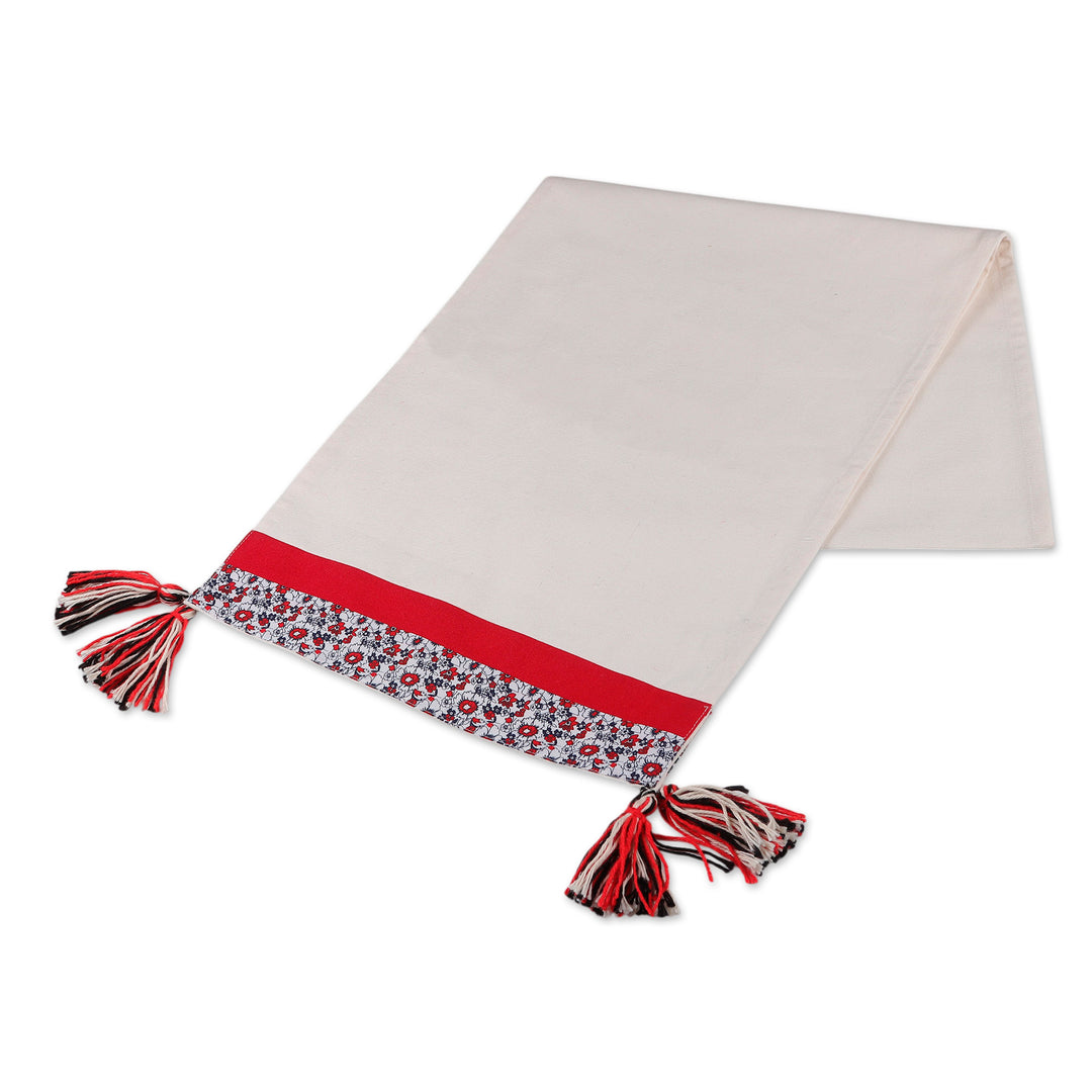 7-Piece Floral-Themed Cotton Table Runner and Placemat Set - Floral Fascination