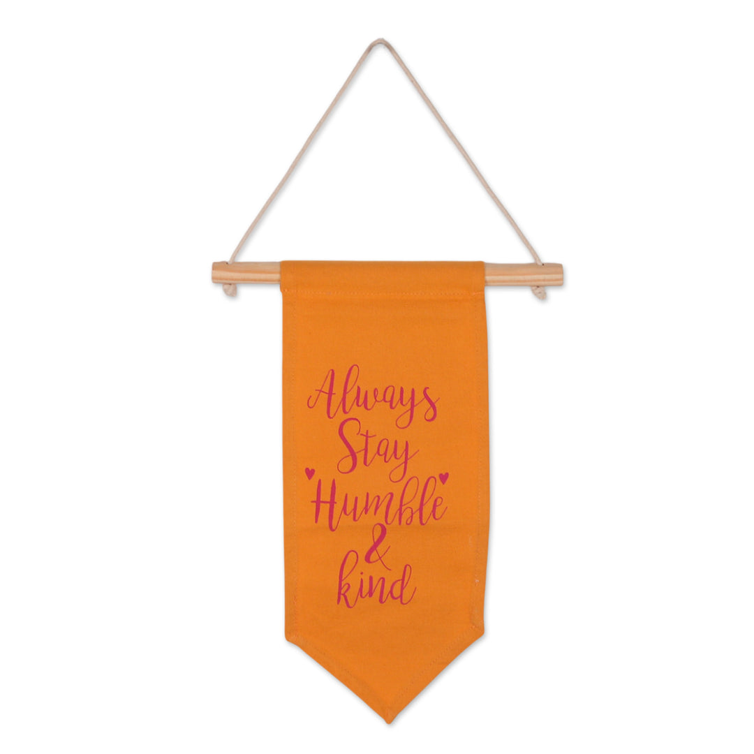 Set of 3 Cotton Wall Hangings with Inspirational Quotes - Positive Vibes