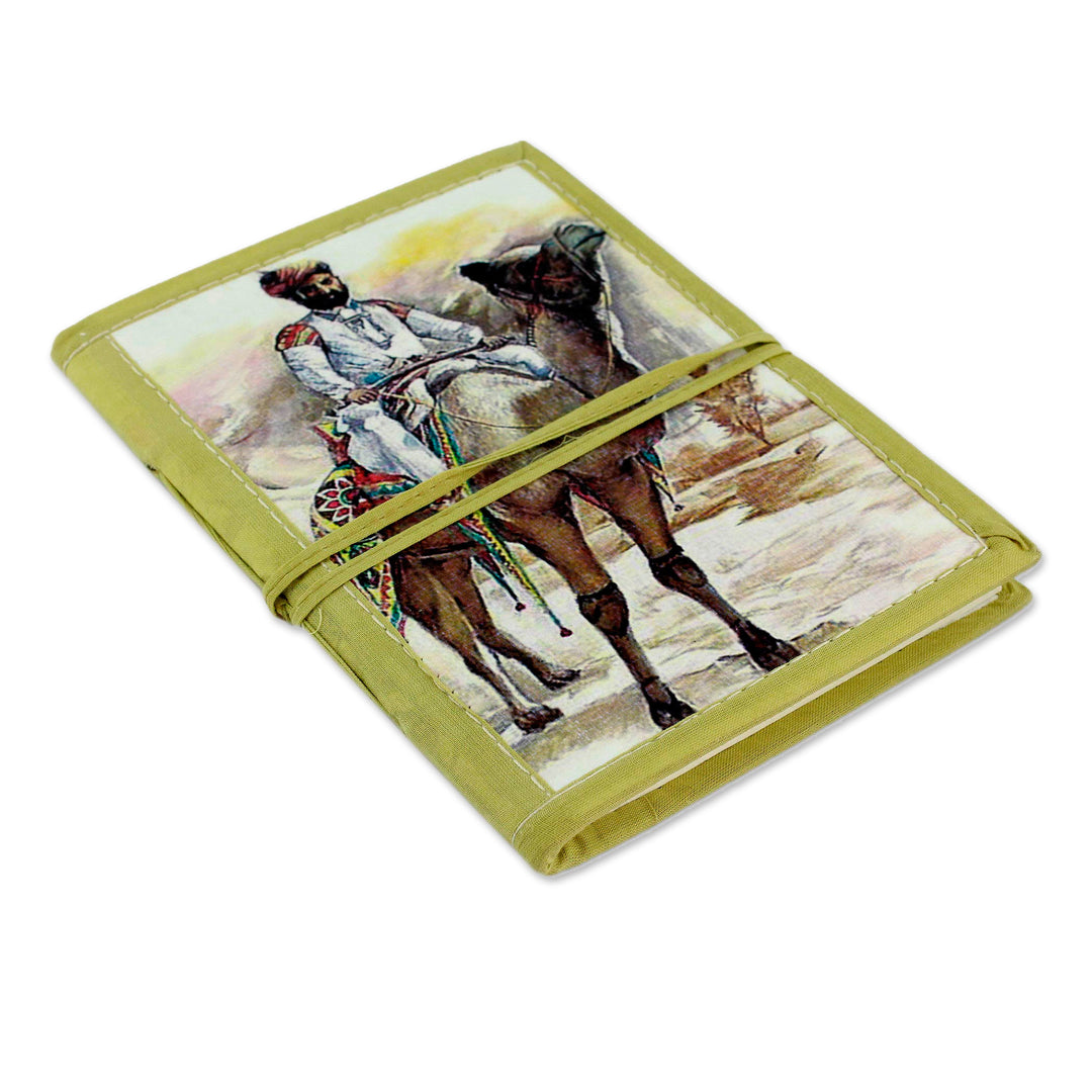 Indian-Made 48-Page Handmade Journal with Classic Scene - Camel Adventure