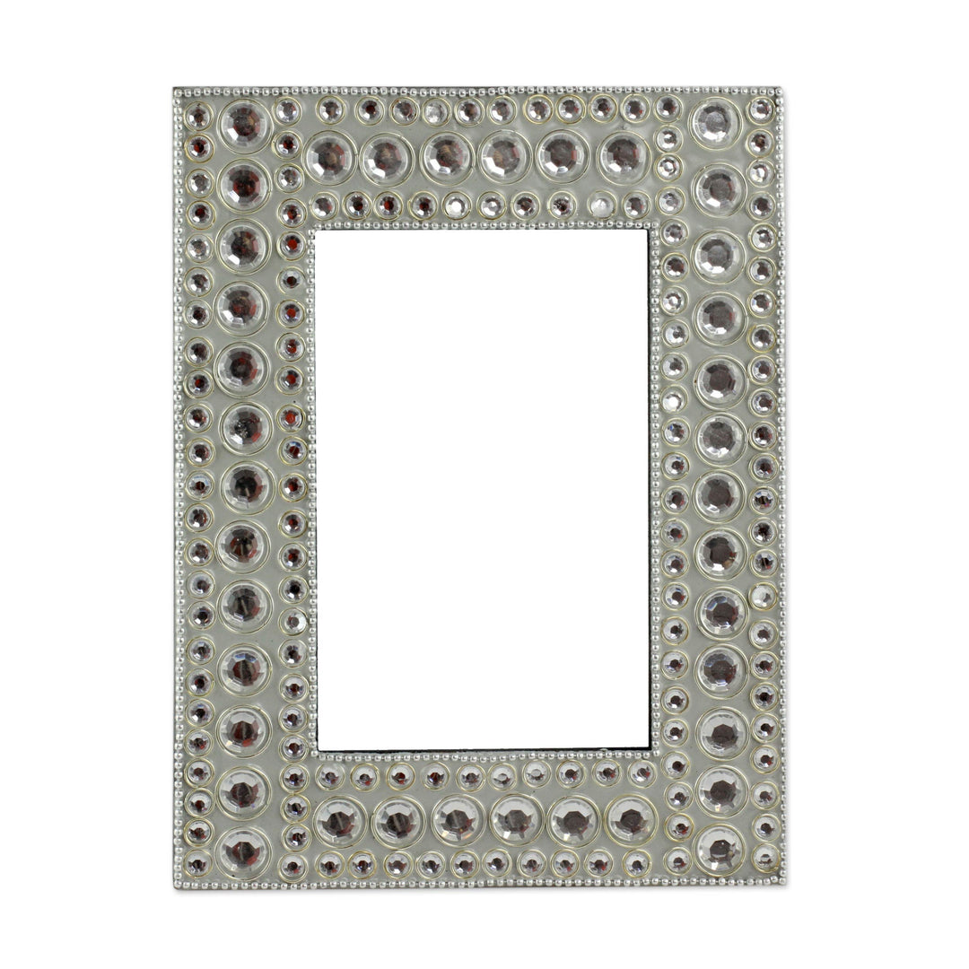 Bejeweled photo frame - Silver Glitz