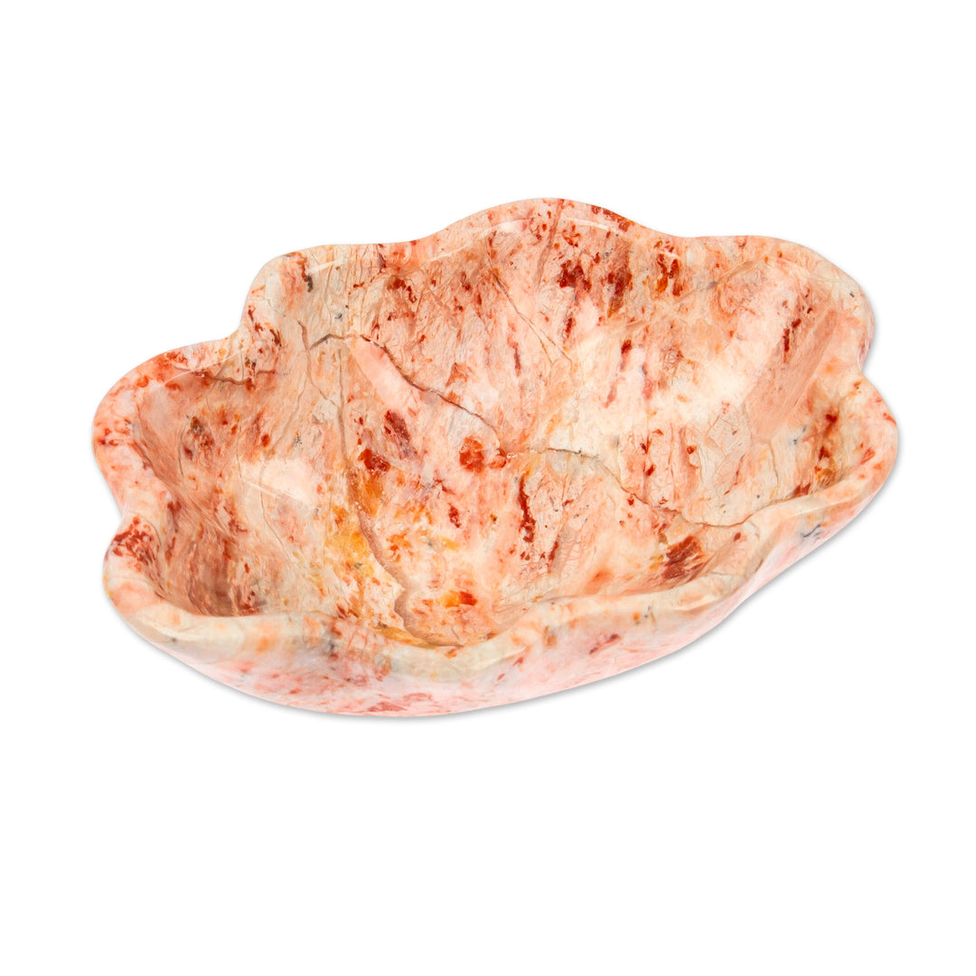 Marble Shell Catchall Jewelry Holder Key Tray in Pink Shade - Pink Shell