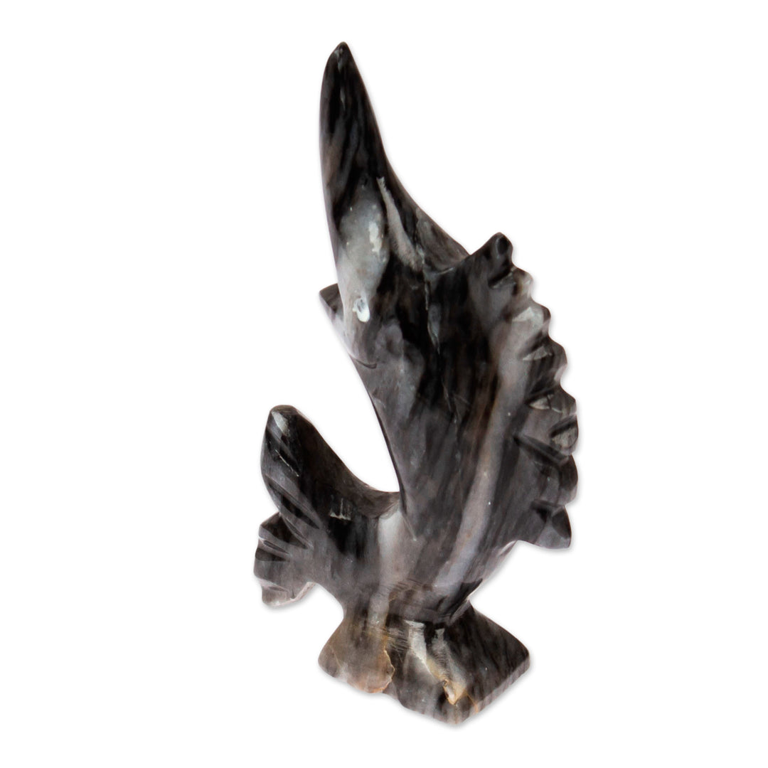 Sea-Themed Marble Figurine of Swordfish in a Blue Palette - Tides of Truth