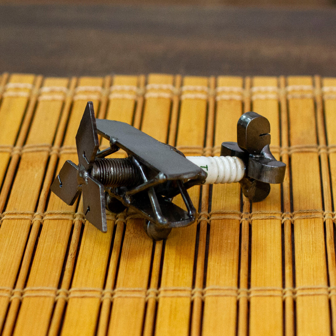 Artisan-Made Upcycled Plane Metal Sculpture from Mexico - Nouveau Voyage