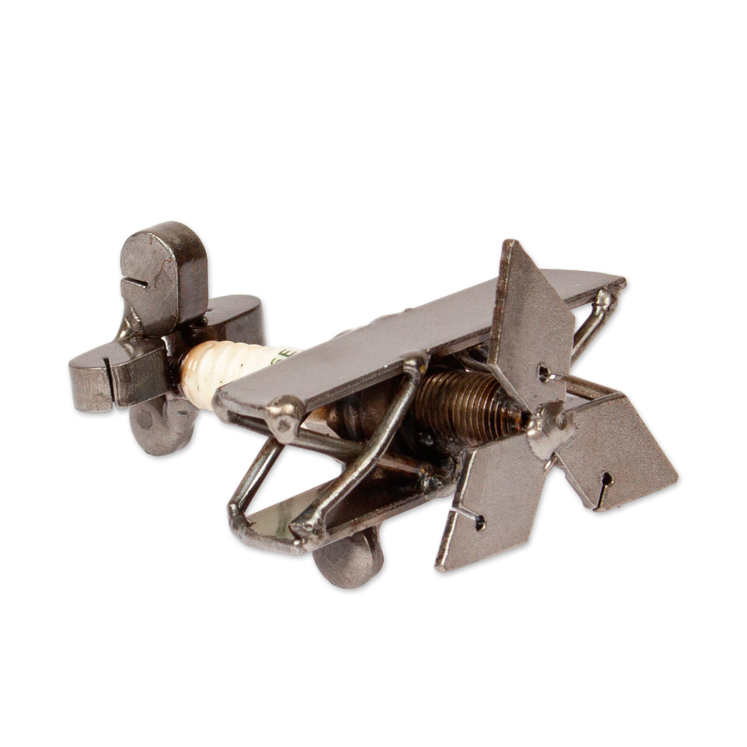Artisan-Made Upcycled Plane Metal Sculpture from Mexico - Nouveau Voyage