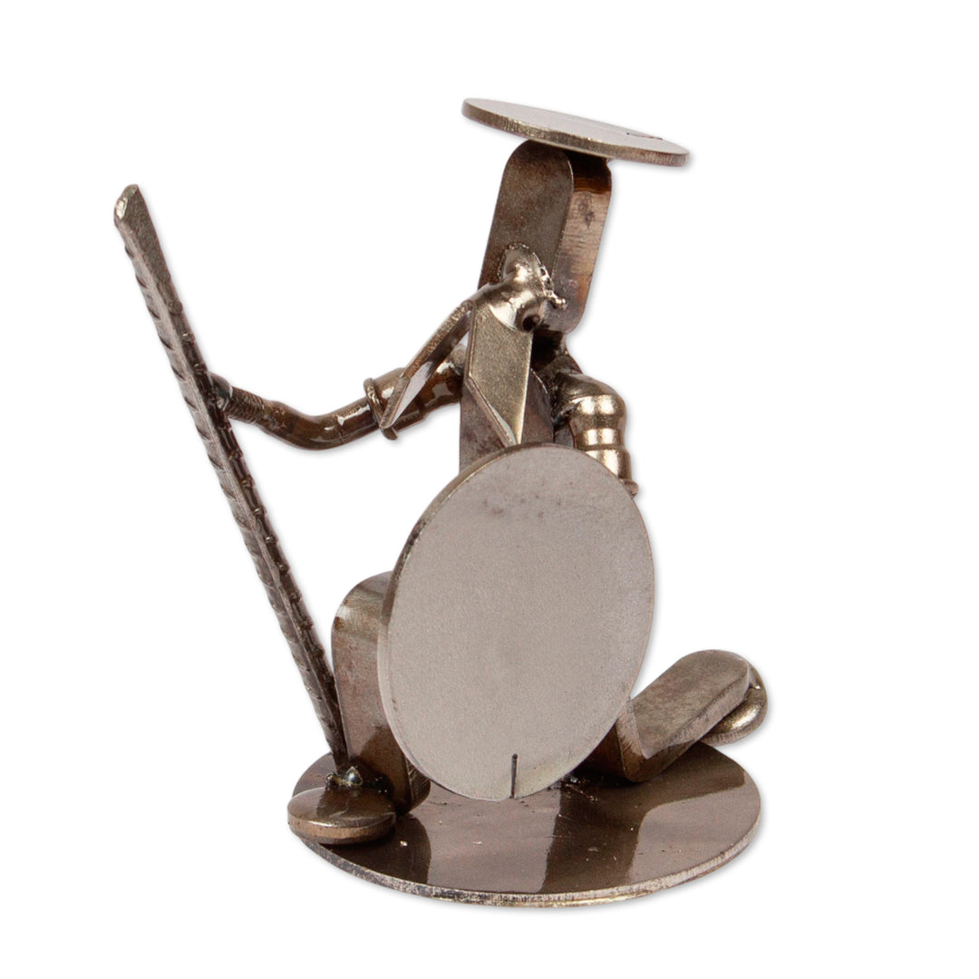 Handcrafted Oxidized Quixote-Themed Upcycled Metal Sculpture - Forever Quixote