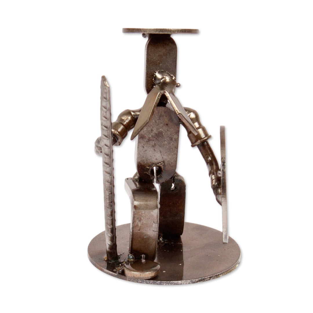 Handcrafted Oxidized Quixote-Themed Upcycled Metal Sculpture - Forever Quixote