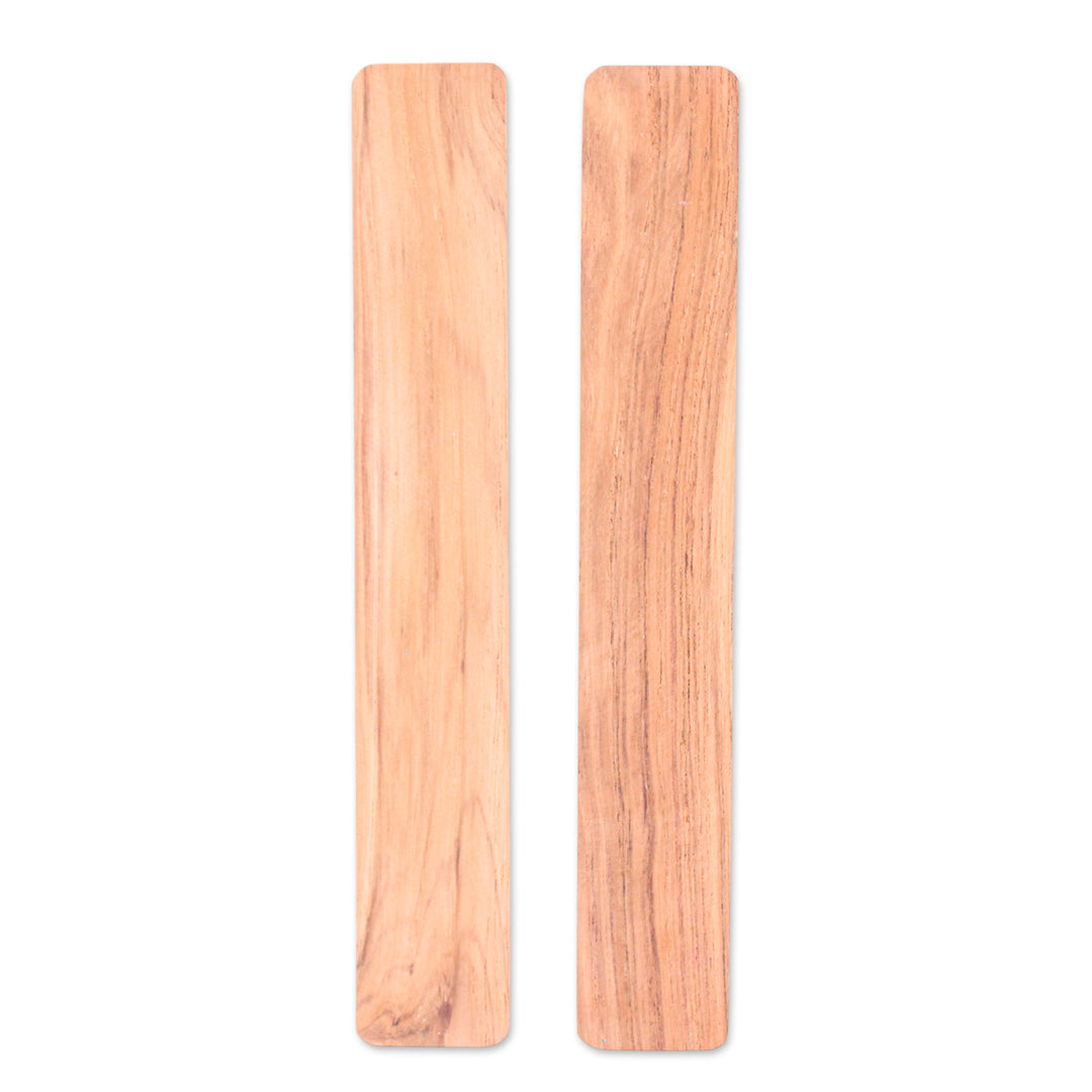 Hand-Painted Cat-Themed 2-Piece Longan Wood Bookmark Set - Feline Literature
