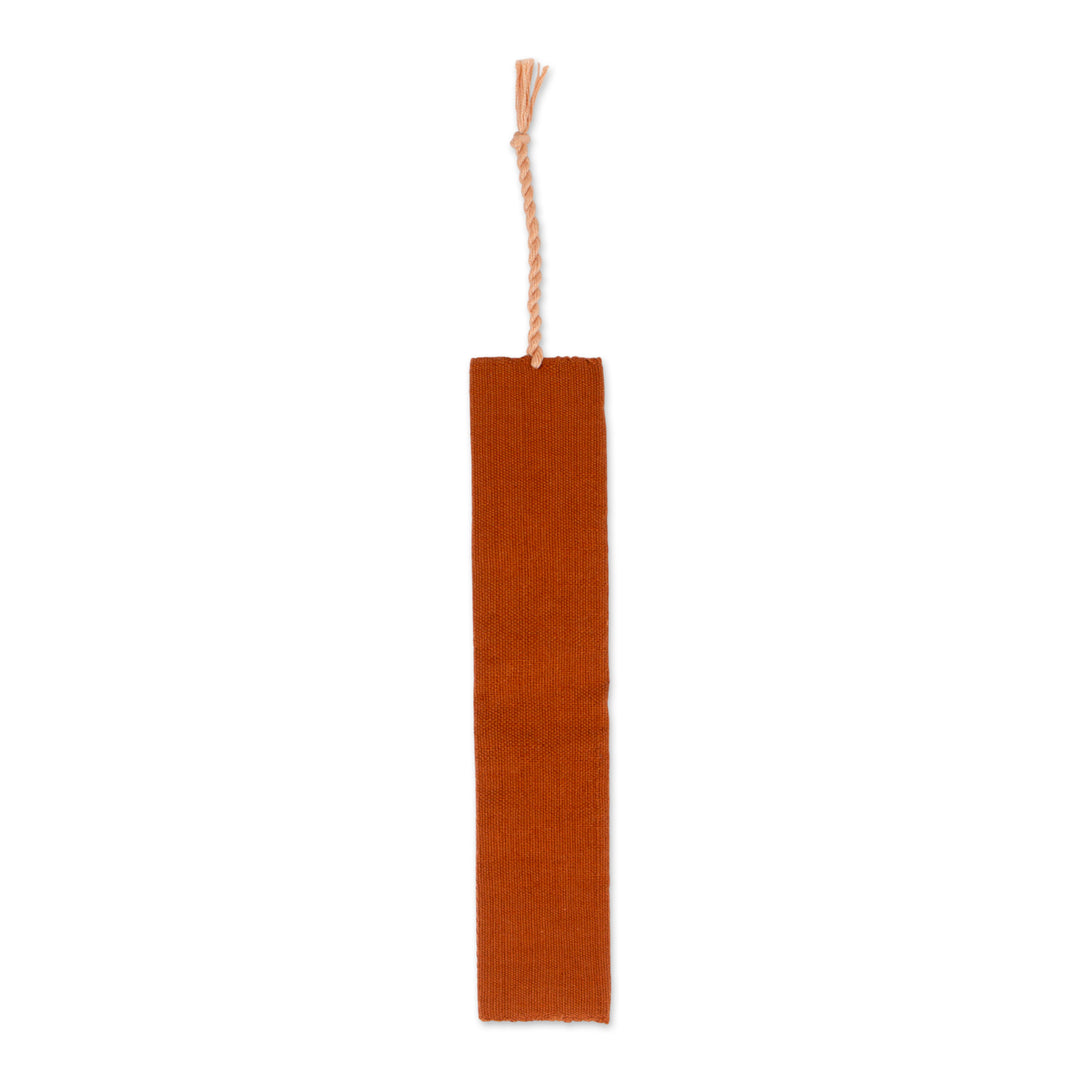 Artisan-Made Handwoven Copper Brown 100% Cotton Bookmark - Story of Heritage