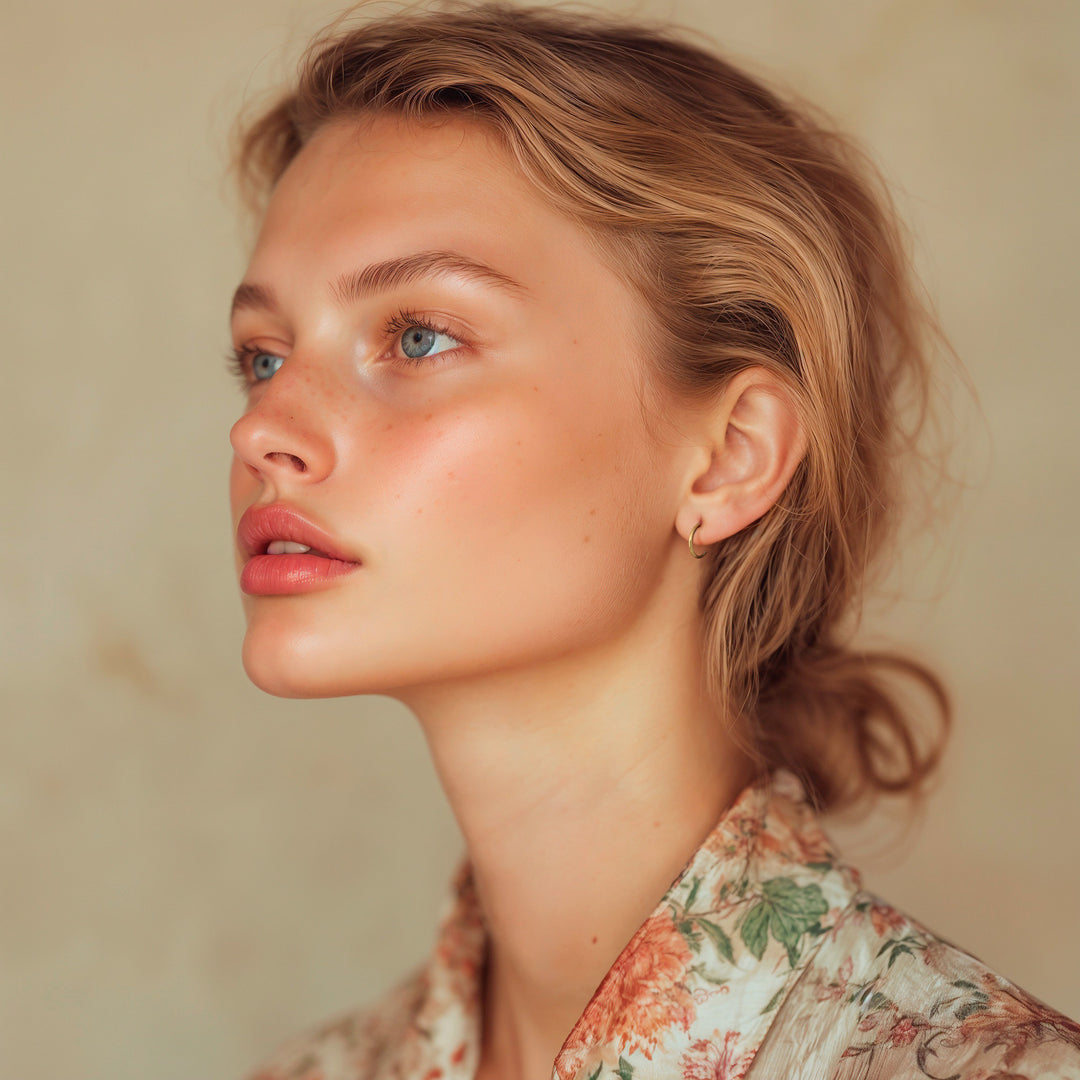 22k Gold-Plated Brass Classic Half-Hoop Earrings from Bali - Classic Essentials