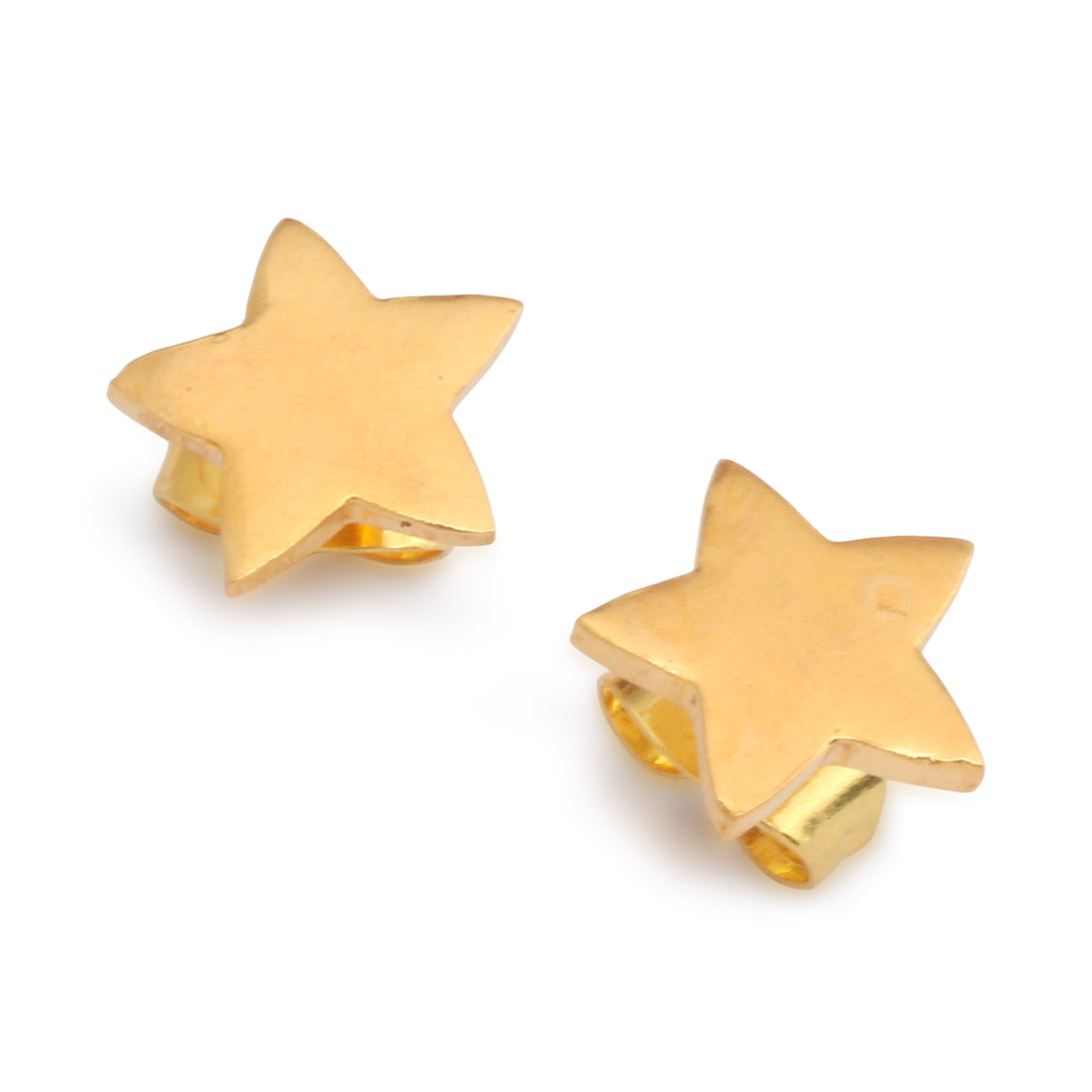 Inspirational Star-Shaped 18k Gold-Plated Stud Earrings - My Stardom