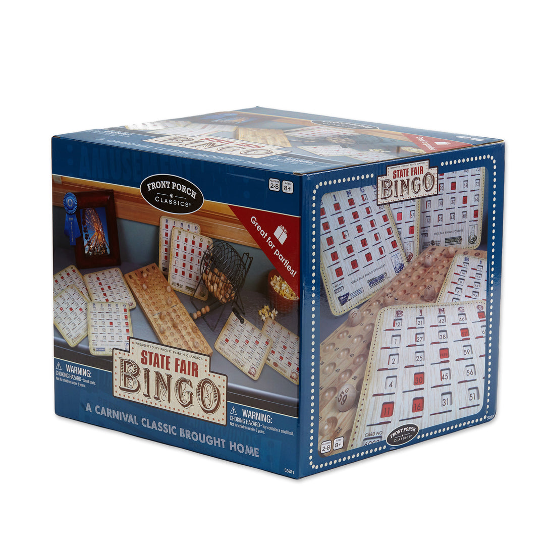 Classic State Fair Style Wooden Metallic Bingo Game Set - State Fair Fun
