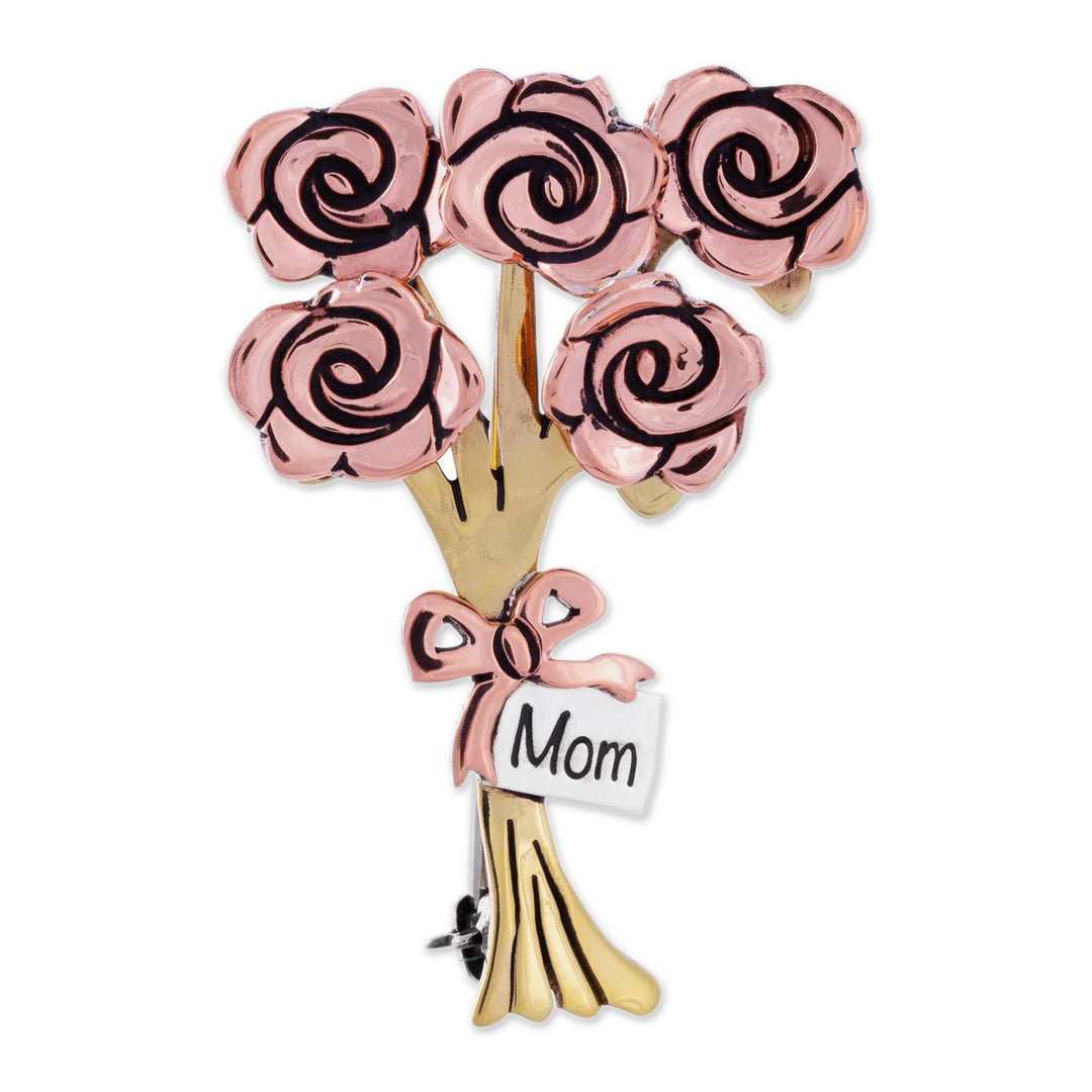 Floral Blooming Roses Brooch Pin for Mom - Blooming Roses