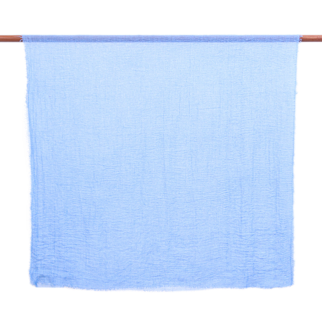 Handwoven Scarves in Eggplant and Periwinkle Tones (Pair) - Graceful Elegance