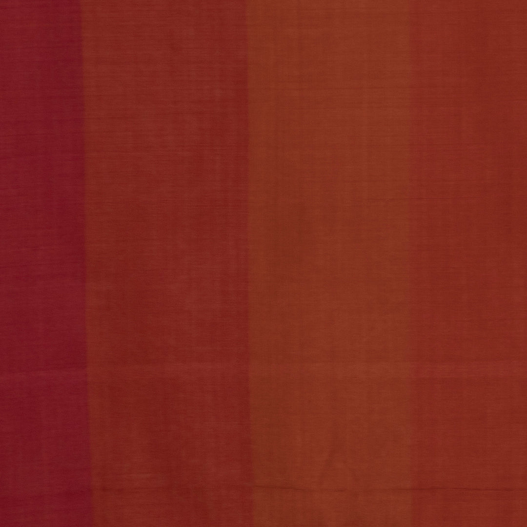 Warm-Toned Handwoven Striped Silk Scarf with Fringes - Sunset Faces