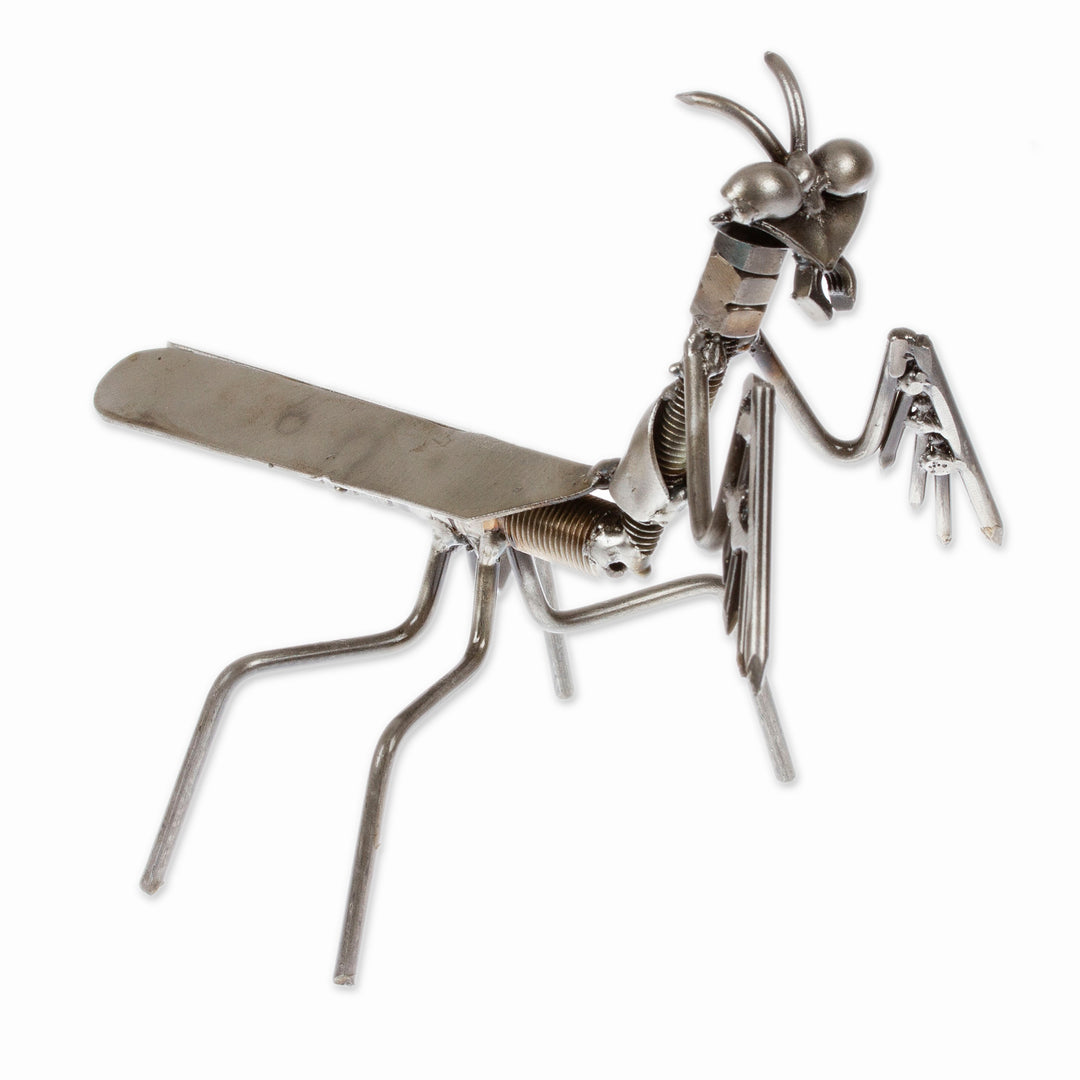 Mantis-Themed Eco-Friendly Modern Recycled Metal Figurine - Marvelous Mantis