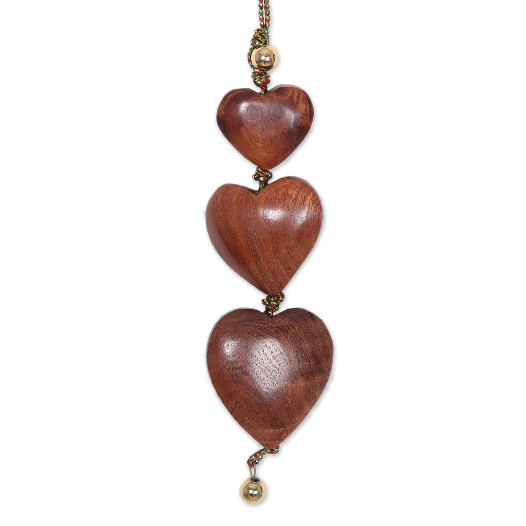 Wood ornaments (Set of 3) - Joyous Hearts