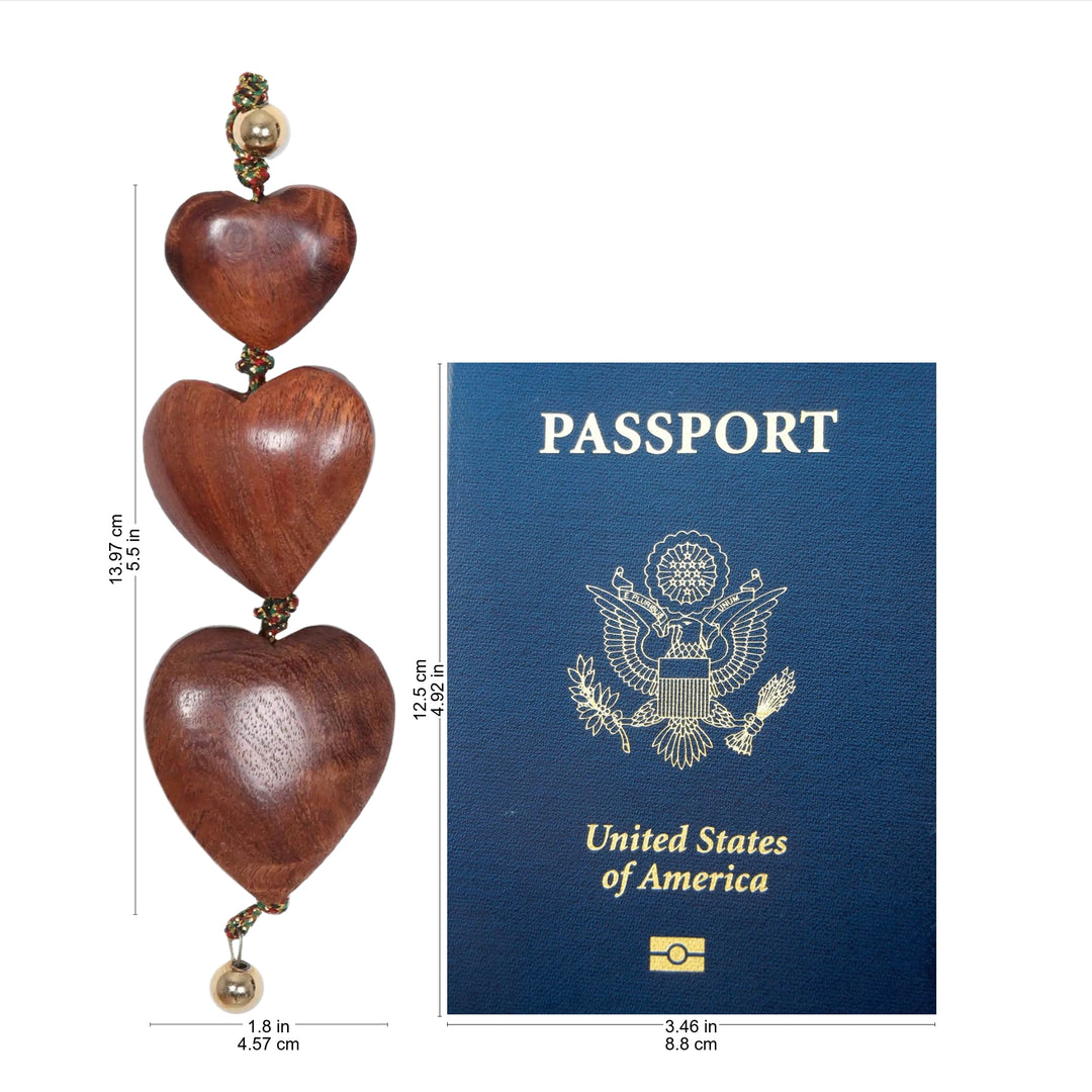 Wood ornaments (Set of 3) - Joyous Hearts