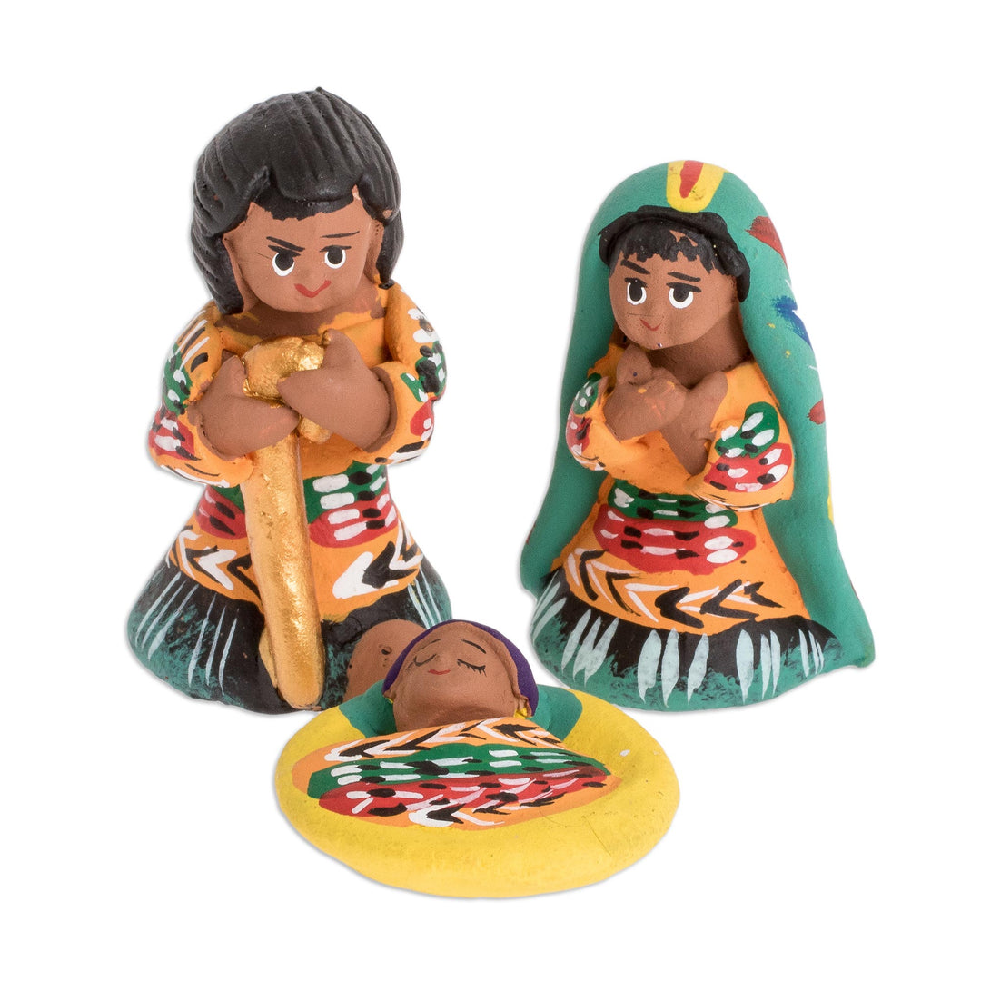 Handmade Nativity Scene (3 Pieces) - Petite Nativity