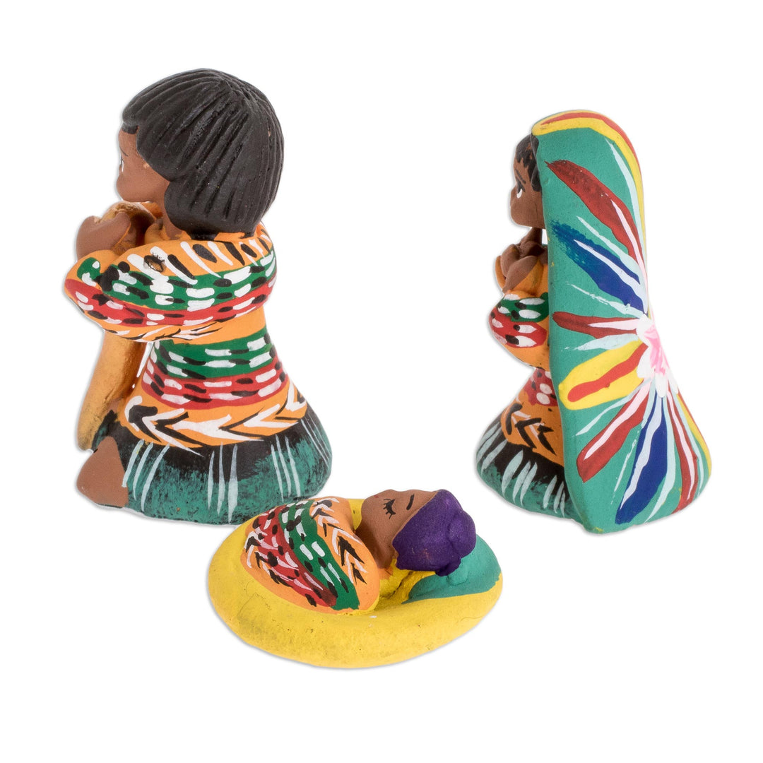 Handmade Nativity Scene (3 Pieces) - Petite Nativity