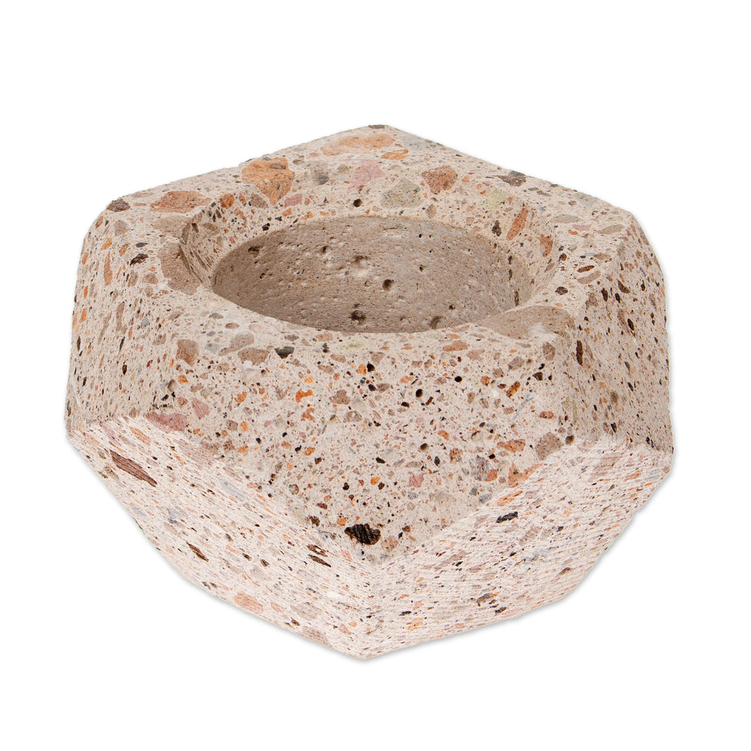 Hexagonal Rustic Recycled Stone Decorative Flower Pot - Modern Hexagon