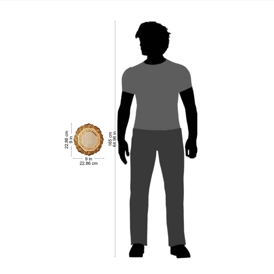 Hand Made Reverse Painted Glass Mirror - Black Star