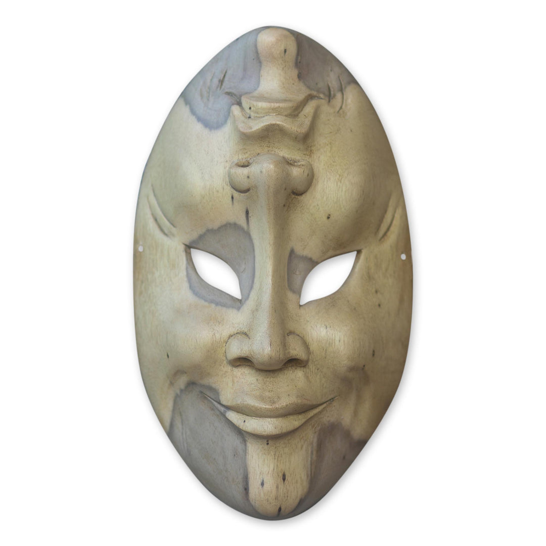 Hand Carved Wood Mask - Comedy and Tragedy