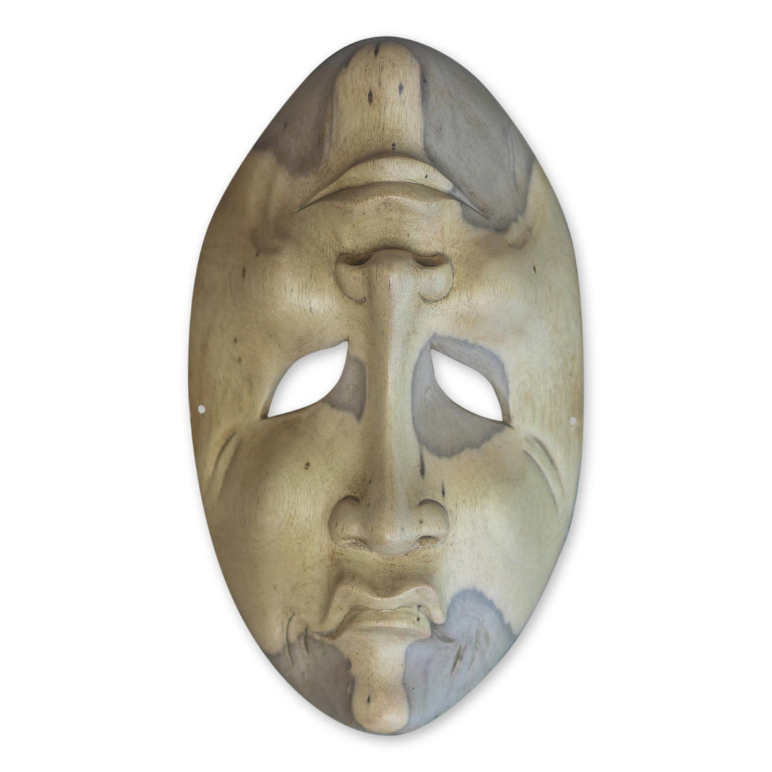 Hand Carved Wood Mask - Comedy and Tragedy