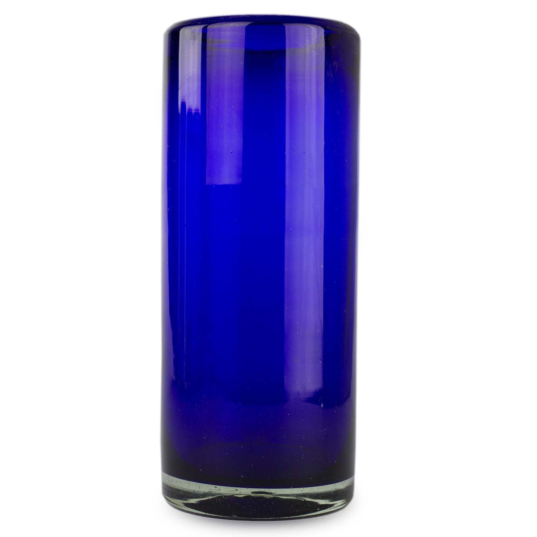 Blue Handblown Glass Cocktail Drinkware (Set of 6) - Pure Cobalt